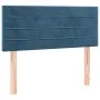 Dark blue velvet box spring bed with mattress 80x200 cm by , Beds and slatted bases - Ref: Foro24-3130989, Price: 260,61 €, D...