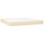 Box spring bed with cream-colored fabric mattress 160x200 cm by , Beds and slatted bases - Ref: Foro24-3131766, Price: 599,64...