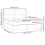 Box spring bed with cream-colored fabric mattress 160x200 cm by , Beds and slatted bases - Ref: Foro24-3131766, Price: 599,64...