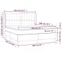 Box spring bed with cream-colored fabric mattress 160x200 cm by , Beds and slatted bases - Ref: Foro24-3131766, Price: 587,54...