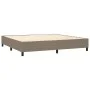 Box spring bed with mattress and LED lights, gray taupe fabric, 200x200 cm. by , Beds and slatted bases - Ref: Foro24-3135065...