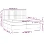Box spring bed with mattress and LED lights, gray taupe fabric, 200x200 cm. by , Beds and slatted bases - Ref: Foro24-3135065...