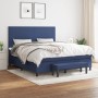 Box spring bed with blue fabric mattress 160x200 cm by , Beds and slatted bases - Ref: Foro24-3136451, Price: 593,66 €, Disco...