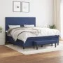 Cama box spring con colchón tela azul 160x200 cm de , Camas y somieres - Ref: Foro24-3136451, Precio: 603,64 €, Descuento: %