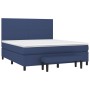 Box spring bed with blue fabric mattress 160x200 cm by , Beds and slatted bases - Ref: Foro24-3136451, Price: 593,66 €, Disco...