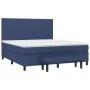 Box spring bed with blue fabric mattress 160x200 cm by , Beds and slatted bases - Ref: Foro24-3136451, Price: 601,83 €, Disco...