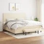 Box spring bed with cream-colored fabric mattress 200x200 cm by , Beds and slatted bases - Ref: Foro24-3136466, Price: 726,22...