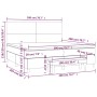 Box spring bed with cream-colored fabric mattress 200x200 cm by , Beds and slatted bases - Ref: Foro24-3136466, Price: 711,33...