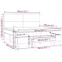 Box spring bed with cream-colored fabric mattress 200x200 cm by , Beds and slatted bases - Ref: Foro24-3136466, Price: 726,22...