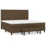 Cama box spring con colchón tela marrón oscuro 200x200 cm de , Camas y somieres - Ref: Foro24-3136464, Precio: 740,67 €, Desc...