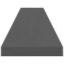 Floating wall shelf 2 pcs glossy gray MDF 120x23.5x3.8 cm by vidaXL, Shelves and shelves - Ref: Foro24-323800, Price: 48,55 €...