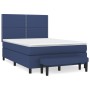 Cama box spring con colchón tela azul 140x200 cm de , Camas y somieres - Ref: Foro24-3136523, Precio: 513,72 €, Descuento: %