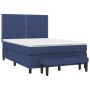 Cama box spring con colchón tela azul 140x200 cm de , Camas y somieres - Ref: Foro24-3136523, Precio: 513,72 €, Descuento: %