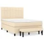 Box spring bed with cream-colored fabric mattress 140x190 cm by , Beds and slatted bases - Ref: Foro24-3136594, Price: 509,65...