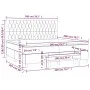 Box spring bed with cream-colored fabric mattress 200x200 cm by , Beds and slatted bases - Ref: Foro24-3136866, Price: 749,93...