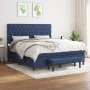 Box spring bed with blue fabric mattress 160x200 cm by , Beds and slatted bases - Ref: Foro24-3136851, Price: 609,48 €, Disco...