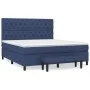 Box spring bed with blue fabric mattress 160x200 cm by , Beds and slatted bases - Ref: Foro24-3136851, Price: 609,48 €, Disco...
