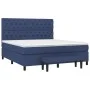 Box spring bed with blue fabric mattress 160x200 cm by , Beds and slatted bases - Ref: Foro24-3136851, Price: 609,48 €, Disco...