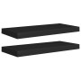 Estantes flotantes de pared 2 uds MDF negro 60x23,5x3,8 cm de vidaXL, Estantes y estanterías - Ref: Foro24-323833, Precio: 37...