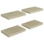 Set of 4 oak MDF floating wall shelves 40x23x3.8 cm by vidaXL, Shelves and shelves - Ref: Foro24-323870, Price: 46,38 €, Disc...