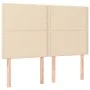 Cama box spring con colchón tela color crema 140x190 cm de , Camas y somieres - Ref: Foro24-3137074, Precio: 513,44 €, Descue...