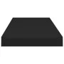 Estantes flotantes de pared 2 uds MDF negro 60x23,5x3,8 cm de vidaXL, Estantes y estanterías - Ref: Foro24-323833, Precio: 38...