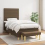 Box spring bed with dark brown fabric mattress 80x200 cm by , Beds and slatted bases - Ref: Foro24-3137192, Price: 360,04 €, ...
