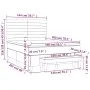 Box spring bed with cream-colored fabric mattress 140x200 cm by , Beds and slatted bases - Ref: Foro24-3137242, Price: 565,94...