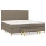 Box spring bed with gray taupe fabric mattress 200x200 cm by , Beds and slatted bases - Ref: Foro24-3137345, Price: 801,30 €,...