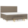 Cama box spring con colchón tela gris taupe 200x200 cm de , Camas y somieres - Ref: Foro24-3137345, Precio: 799,70 €, Descuen...