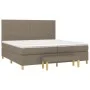 Box spring bed with gray taupe fabric mattress 200x200 cm by , Beds and slatted bases - Ref: Foro24-3137345, Price: 801,30 €,...