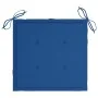 Sillas de jardín 8 uds madera teca con cojines azul real de , Sillas de jardín - Ref: Foro24-3072899, Precio: 641,81 €, Descu...
