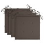 Sillas de jardín 3 uds madera teca con cojines gris taupe de , Sillas de jardín - Ref: Foro24-3062522, Precio: 227,14 €, Desc...