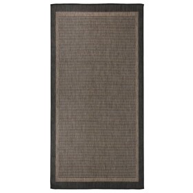 Outdoor flat-woven dark brown rug 100x200 cm by , Rugs - Ref: Foro24-340843, Price: 45,96 €, Discount: %