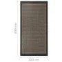 Dunkelbrauner flacher Webteppich für den Außenbereich, 100x200 cm. von , Teppiche - Ref: Foro24-340843, Preis: 41,31 €, Rabat...
