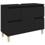 Waschbeckenunterschrank aus schwarzem Sperrholz 80x33x60 cm von , Badezimmerwaschtische - Ref: Foro24-821269, Preis: 73,76 €,...