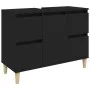 Waschbeckenunterschrank aus schwarzem Sperrholz 80x33x60 cm von , Badezimmerwaschtische - Ref: Foro24-821269, Preis: 72,87 €,...