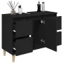 Waschbeckenunterschrank aus schwarzem Sperrholz 80x33x60 cm von , Badezimmerwaschtische - Ref: Foro24-821269, Preis: 72,87 €,...