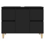 Waschbeckenunterschrank aus schwarzem Sperrholz 80x33x60 cm von , Badezimmerwaschtische - Ref: Foro24-821269, Preis: 73,76 €,...