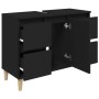 Armario para lavabo madera contrachapada negro 80x33x60 cm de , Tocadores de baño - Ref: Foro24-821269, Precio: 74,06 €, Desc...