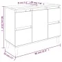 Waschbeckenunterschrank aus schwarzem Sperrholz 80x33x60 cm von , Badezimmerwaschtische - Ref: Foro24-821269, Preis: 72,87 €,...