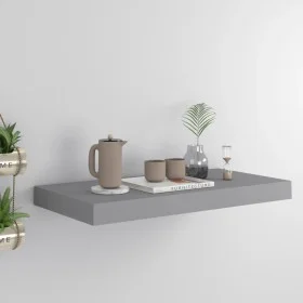 Gray MDF floating wall shelf 50x23x3.8 cm by vidaXL, Shelves and shelves - Ref: Foro24-323850, Price: 20,72 €, Discount: %