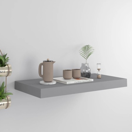 Graues schwebendes Wandregal aus MDF, 50 x 23 x 3,8 cm von vidaXL, Regale und Regale - Ref: Foro24-323850, Preis: 20,92 €, Ra...