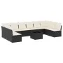 Garden sofa set 11 pieces and black synthetic rattan cushions by , Garden sets - Ref: Foro24-3249935, Price: 593,29 €, Discou...