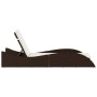 Tumbona con cojín ratán sintético marrón 60x205x73 cm de , Tumbonas - Ref: Foro24-368279, Precio: 159,42 €, Descuento: %