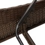 Tumbona con cojín ratán sintético marrón 60x205x73 cm de , Tumbonas - Ref: Foro24-368279, Precio: 159,42 €, Descuento: %