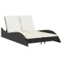 Sun lounger with black synthetic rattan cushions 114x205x73 cm by , Loungers - Ref: Foro24-368287, Price: 235,74 €, Discount: %