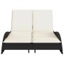 Tumbona con cojines ratán sintético negro 114x205x73 cm de , Tumbonas - Ref: Foro24-368287, Precio: 231,63 €, Descuento: %
