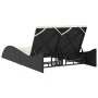 Sun lounger with black synthetic rattan cushions 114x205x73 cm by , Loungers - Ref: Foro24-368287, Price: 235,74 €, Discount: %