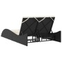 Tumbona con cojines ratán sintético negro 114x205x73 cm de , Tumbonas - Ref: Foro24-368287, Precio: 231,63 €, Descuento: %